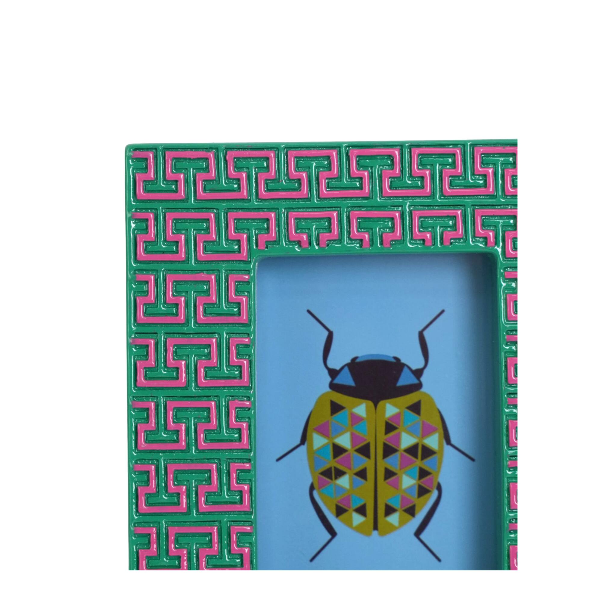 Jonathan Adler x Michaels 2" x 3" Pink & Teal Greek Key Tabletop Frame